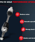 Front Right CV Axle Drive Shaft Replacement For Chrysler Town And Country Dodge Grand Caravan Ram CV Routan 2008-2020 3.6L V6 And 4.0L V6 Bolt In Fit Premium, steel shaft