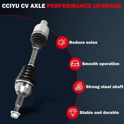 Front Right CV Axle Drive Shaft Replacement For Chrysler Town And Country Dodge Grand Caravan Ram CV Routan 2008-2020 3.6L V6 And 4.0L V6 Bolt In Fit Premium, steel shaft