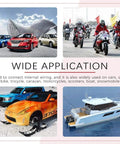 Wide application of 6.3mm Electrical Automotive Wire Connectors Set For Motorcycle And Car Male And Female Socket Plugs with cars, bikes, boats.