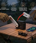 Hand Crank Generator Portable Emergency Power Charger With Rectifier For Outdoor Camping Off Grid Use in action.