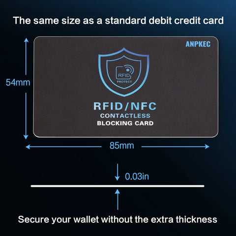 Slim RFID Blocking Card Pack Of 5 For Men And Women Shields Your Wallet From Contactless Debit And Credit Cards Passports And NFC Scans