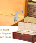 Spring Lid Support Hinges 2 Pack Left And Right Heavy Duty Mounting Hardware for Boxes Cabinets Toy Chests Silver Tone installed