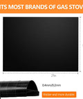 Cuttable Silicone Stove Top Covers For Gas Burners 27x16.7 In Reusable Nonstick Washable Liners dimensions and thickness detail