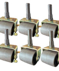 Heavy Duty Bed Frame Casters Set Of 6 With Four Locking And Two Non Locking Wheels Floor Friendly Plastic Inserts Up To 600 Kg Capacity Easy No Tools Install Keeps Bed Sturdy And Floors Scratch Free