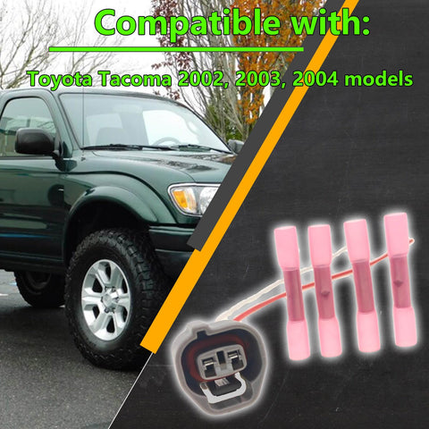 Toyota Tacoma Side Marker Light Connector 2 Way Harness Pigtail Replacement 6189-0264 compatible with 2002-2004 models