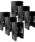 Universal Wall Mount Glove Dispenser And Tissue Box Holder Pack Of 6, magnetic black units for glove storage, standing view