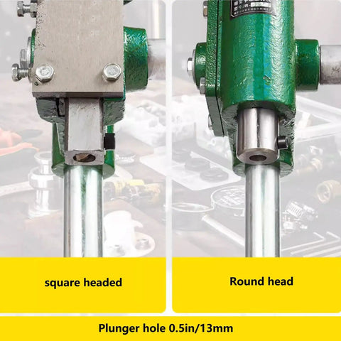 Built Tough Heavy Duty Arbor Press 700 Lb Capacity Benchtop Powerhouse square and round head plunger comparisons for precise tasks