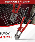 14 Inch Beefy Heavy Duty Bolt Cutter With CRV Steel Blades And Ergonomic Comfort Grip Powers Through Chains Bolts Wires Cables