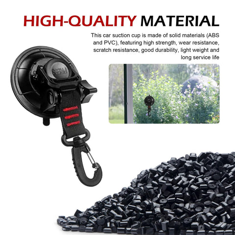 2 Pack Heavy Duty Car Suction Cup Hooks With Strong Anchor And Hook Multifunctional Removable Mounting Accessory depicted