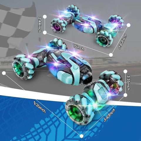 Gesture Sensing RC Stunt Car With 360 Degree Rotation 4WD Remote Control Transforming Hand Controlled Car dimensions