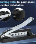 Heavy Duty Ferrule Crimping Tool For Air Hose Repair Kit With Five Dies And 100 Ferrules, detailed view with mounting holes.