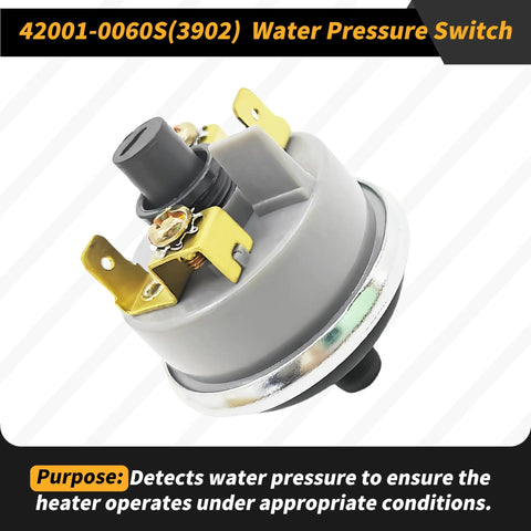All-In-One Pool Heater Repair Kit With Switch, Stack Flue Sensor, And Thermistor, pressure switch part 42001-0060S