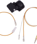 Propane tank-top heater safety kit with thermocouple assembly, FD4 dump switch, orange leads, and brass fittings