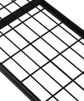 Close-up of the adjustable black metal mesh shelf of the 72 Inch Tall 5 Tier Adjustable Heavy Duty Metal Mesh Shelving Rack With Beefed Up Reinforced Steel Frame Supporting 400 Pounds Per Shelf Rock Solid Storage Solution For Kitchen Pantry And Garage.