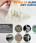 RV Roof Sealant Tape 4 Inch By 50 Foot Waterproof UV Resistant Sealant Tape for RV Repair Window Boat Sealing shown bonding various surfaces