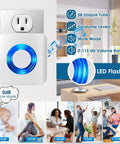 Wireless Door Alarm Sensor System For Dementia Caregivers And Home Security 260 Feet Range With 3 Sensors And 2 Receivers No Fuss Setup No Wiring Needed Real Time Chime Alerts For Elderly Kids Office Store. Plug-in receiver with LED flash and volume levels