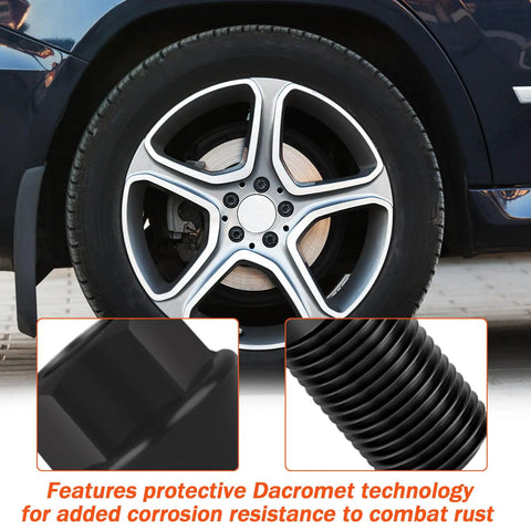 BMW M14x1.25 Wheel Lug Bolts Set 5 Pack Black Steel Locking Lug Nuts Compatible With F30 F35 F10 F25 X3 E70 X5
