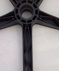 Built Like A Tank Replacement Office Chair Base With Smooth Rolling Casters And Heavy Duty Five Spoke Design For Gaming Chairs top view showing the black plastic structure.