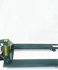 Heavy Duty Manual Hydraulic Pallet Jack With 27 By 48 Inch Forks 5500 Lb Capacity with black handle and green frame