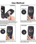 Straight Up Pro Grade Wall Scanner And Stud Finder With Bright Backlit Display instructions for use with automatic detection and scanning modes.