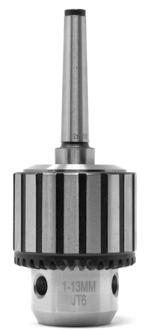 Beefy One Half Inch Keyed Drill Chuck With MT1 Arbor Taper for Drill Press Lathe and Mini Mill showing MT1 spindle compatibility