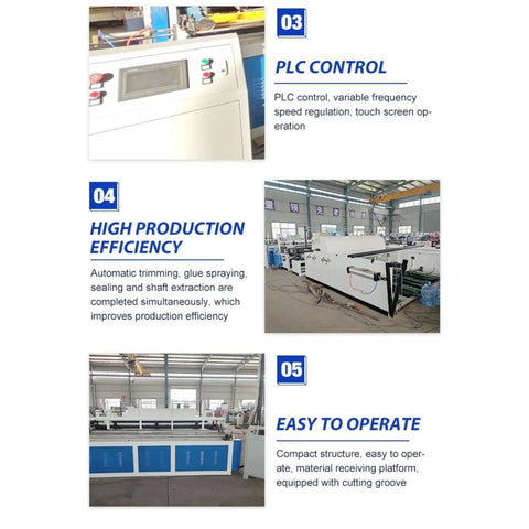 Compact Toilet Paper Making Machine Kickstart Your Biz With Smooth Tissue Production Line Easy Setup For Small Shops And Commercial Ventures Custom Cores control panel with touch screen