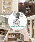 Soft Close Concealed Cabinet Hinges Half Inch Overlay 70 Pack shown in various cabinet applications highlighting versatility.