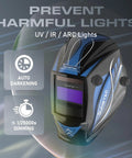 True Color Auto Darkening Welding Helmet 4/9-13 Shade For Stick MIG TIG Welding, Arc Sensors, durable hood, close-up