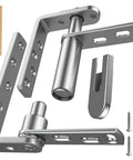Stainless Steel Cafe Door Hinges With Self Closing And Two Way Swing For Louvre Doors And Saloon Doors Adjustable Opening Angle Notch