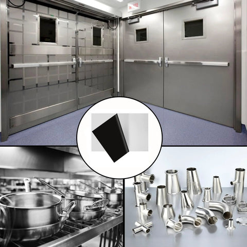 CKVIHAV 304 stainless steel sheets, 8x12 in, 1/16 in thick; 304 stainless plates for crafts, stovetop, snow-frosted surface