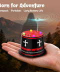 Real Talk Ghost Hunter EMF Detector With Enhanced Magnetic Field Amplifier, Real Time EMF Readings, Auto Calibration, 5 Level Sensitivity, Precise Plus Or Minus 1 C Temperature Tracking, 9V Battery Included For Paranormal Investigations, handheld on palm