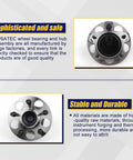 Rear Wheel Bearing And Hub Assembly 512505 For Toyota Prius 2010 To 2015 And Prius Plug In 2012 To 2015 5 Lug With ABS OEM.