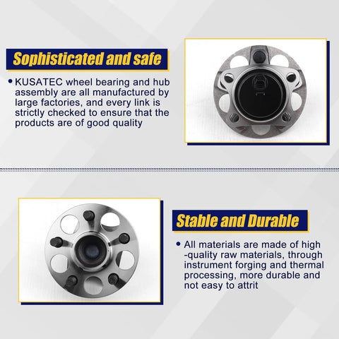 Rear Wheel Bearing And Hub Assembly 512505 For Toyota Prius 2010 To 2015 And Prius Plug In 2012 To 2015 5 Lug With ABS OEM.