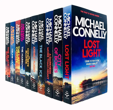 Harry Bosch Series Ten Book Collection Set Of Gripping Crime Thrillers In English shown on a white background