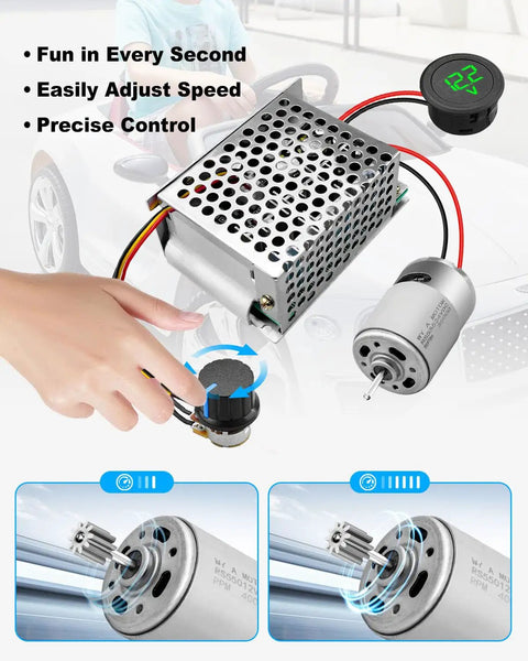 Battery Adapter Converter Kit For 18V Ride On Cars Upgrade With Low Voltage Protector Voltage Display PWM Motor Controller