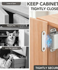 Heavy Duty Cabinet Magnetic Catch Door Magnets Latch 30lb Hold For Kitchen Cupboard Pantry closet showing tight closure feature.