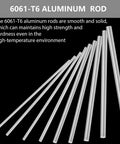15pcs 6061-T6 aluminum round rods, 1/8 in (3 mm) diameter, 12 in (305 mm) length, smooth solid shafts