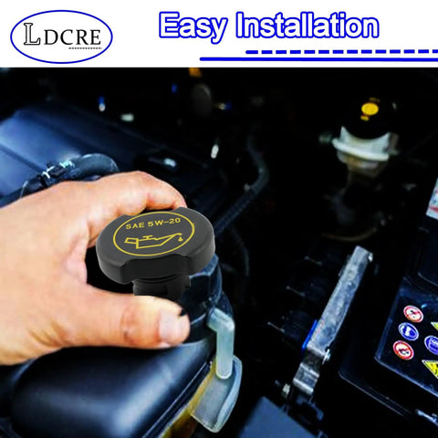 Installing Drop In Engine Oil Filler Cap Replacement For Ford Lincoln Mercury SUVs And Trucks Fits F250 F350 F450 E150 E250 E350 Ranger Mustang Explorer Taurus Windstar Grand Marquis EP5Z 6766 A EC 787