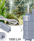 Badass 12V Submersible Water Pump Delivers Killer 600 Liters Per Hour Flow for fish tanks, grey plastic, compact design.