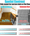 Image comparing our Heavy Duty Square Wrought Iron Railing Spindles With 90 Degree Curved Base with competitors for stair safety.