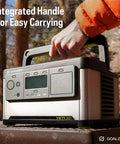 Go Anywhere Portable Power Station With LiFePO4 Battery 297Wh 350W AC Output with integrated handle for easy carrying