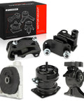 Honda Ridgeline 2006 2008 Complete Engine And Transmission Mount Kit Set Of Five, featuring black motor mount assemblies.