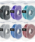 Six Pack 3D Printing Filament Storage Boxes with thick silicone seal, dustproof portable organizer for 1.75mm PLA ABS PETG TPU PA filaments