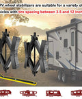 Heavy Duty Camper Wheel Chock Stabilizer For RV And Travel Trailer X Shaped Tire Locking Chocks With Wrench Quick Install