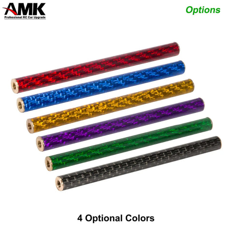Six Pack 78mm Carbon Fiber Bumper Tube Link Rods in assorted colors for 1/10 Crawler LCG Chassis Upgrade Kit