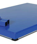 Heavy Duty Welded Steel Electric Hydraulic Lift Table With 48 By 72 Platform And 6000 Lbs Capacity Built Like A Brick House For Industrial Shops Osha Toe Guard Blue Finish, top view of the platform.