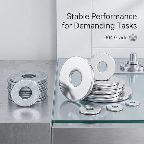 Stainless Steel Fender Flat Washers for Screws and Bolts, Heavy Duty Built Tough 5mm Inner, 15mm Outer, 1.2mm Thick, 304 Grade