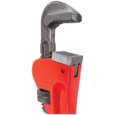 Heavy Duty Adjustable Straight Pipe Wrench 8 Inch With 1 Inch Jaw Capacity Grips Like A Boss Durable Enamel Finish Precision Milled Jaws