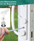 Sliding Patio Door Thumb Latch Lever Replacement Kit Two Pack Fits Jeld Wen And Prime Line Surface Mount Handles white diecast