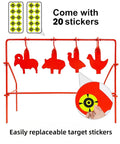 Beefy Outdoor BB Gun Target Spinner With Four Animal Silhouettes, Auto Reset Pellets Target For Airsoft And Shooting Practice in red